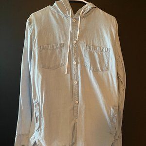 Pacsun Denim long sleeve with hood